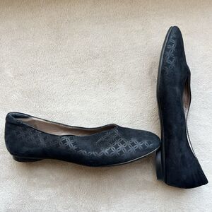 Beautifeel Jolie Black Patterned Suede‎ Ballet Flat Women EU 40 US 8.5-9 Slip On